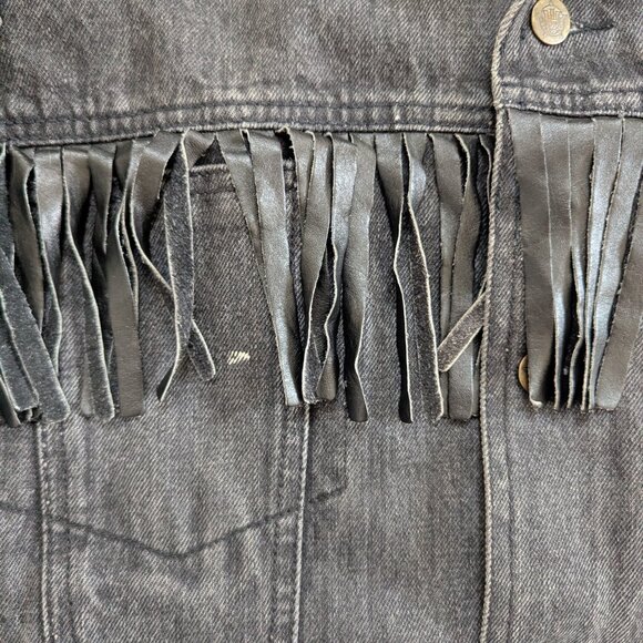 JEFF HAMILTON VINTAGE 1980s FRINGE DENIM JACKET - Picture 4 of 7